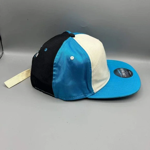 Air Jordan 5 Panel Hat Men White Blue Embroidered Jumpman Strap Back Cap